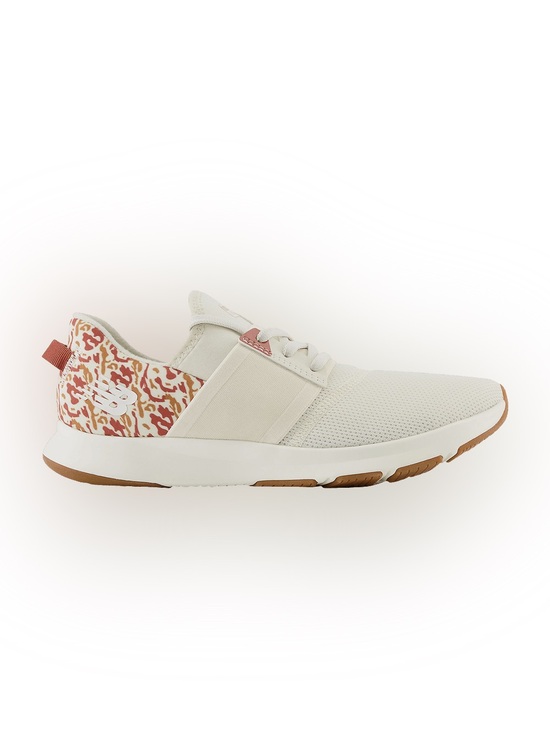 New Balance Shoes - New Balance Women's Cream Slip-On Sneaker with Pink Leopard Heel